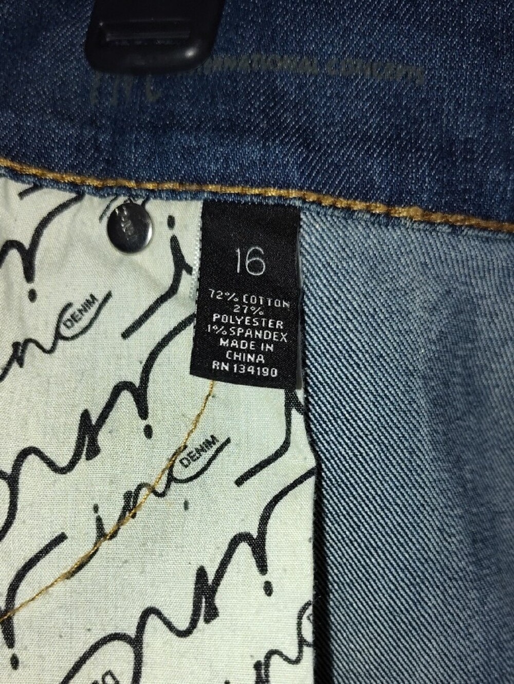 INC International Concepts Dark Blue Button-Front Denim Mini Skirt - Picture 8 of 10